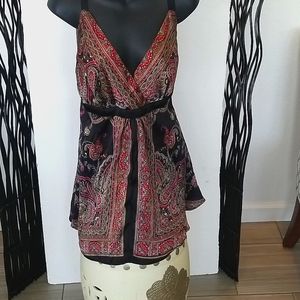 Multi color poly/silk tank shirt size 14 /16